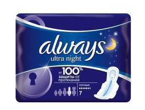 Прокладки гигиен Always Ultra Night экстра защита 6шт