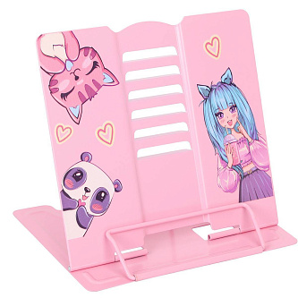 Подставка для книг металлическая 190х200мм "Anime Girl"