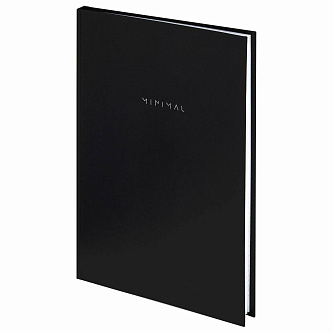 Блокнот А4 80л кл "Minimal" черный, тв.обл