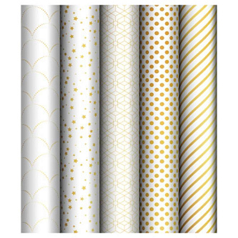 Бумага упаковочная "Pattern on white"  в рулоне 70*100см