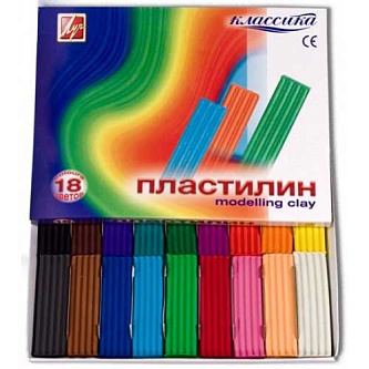 Пластилин 18цв 360гр Луч Классический