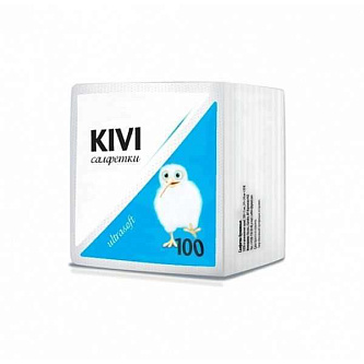 Салфетки столовые KIVI белые 100 шт