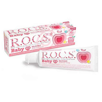 Зубная паста дет R.O.C.S. Baby Яблоко, 0-3 45 гр