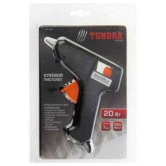 Клеевой пистолет  TUNDRA basic 20 Вт, 220 В , 7 мм