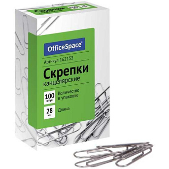 Скрепки "Space" 28мм, 100шт.