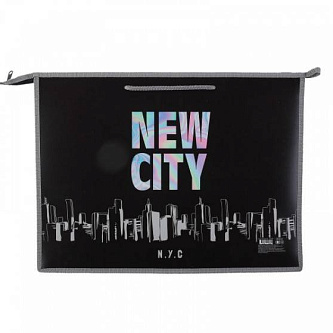 Папка д/худ А3 молн пластик New city Кокос