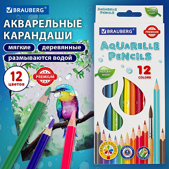 Карандаши цв аквар 12цв грифель 4мм  BR PREMIUM