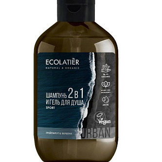 Гель-шампунь д/д Ecolatier Men URBAN 2в1 Sport 600мл