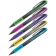 Ручка шариковая автомат. "SI-400 Color" синяя, 0,7мм, грип, микс, фото №1