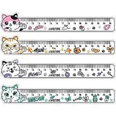 Линейка пластиковая deVENTE "CAT" гибкая, 15 см, фото №1
