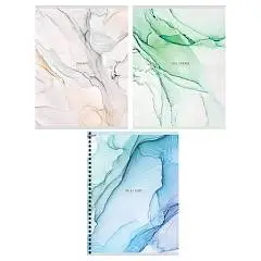 Тетрадь 80л  КЛЕТКА "Marble color" фольга, спираль, фото №1