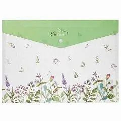 Папка-конверт А4 "NATURAL FLOWERS" на кнопке, фото №1