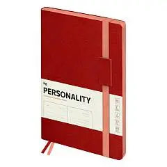 Ежедневник недат B5 "Personality. Red" мягкая обл, кожзам, на ре, фото №1