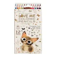 Карандаши цветные "Люби меня. Милый Котик", 12 Цв., фото №1