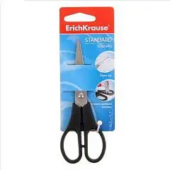 Ножницы ErichKrause "Стандарт" 13,5см, черные, фото №1