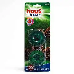 Чистящее средство д/унитаза Haus Frau кубик, хвойн.лес 2х50г, фото №1