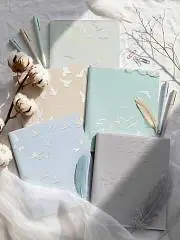 Тетрадь 48л КЛЕТКА "ЛЕТАЮЩИЕ ПТИЦЫ" soft touch, выб.УФ-лак, фото №1