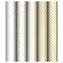 Бумага упаковочная "Pattern on white"  в рулоне 70*100см, фото №1
