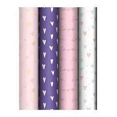 Бумага упаковочная "Love pattern" в рулоне 70*100см, фото №1
