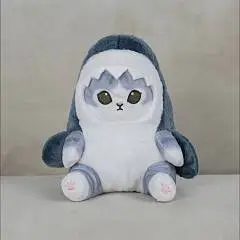 Игрушка мягкая Кот Акула серый 30см, фото №1
