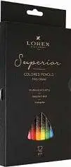 Набор цветн.карандашей PRO-DRAW Superior 12 цв. Трехгр, фото №1