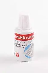 Корректирующая жидкость ErichKrause 20мл, с губкой, фото №1