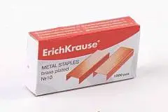 Скобы №10 ErichKrause 1000 шт/уп., медные, фото №1