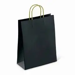 Сумка подарочная крафт "Black" 26х15х35 см, фото №1
