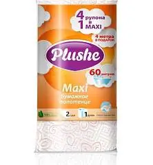 Полотенца бумажные PLUSHE Maxi с тиснением 2 сл 40 м, фото №1