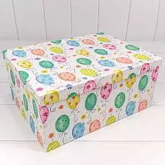 Коробка подарочная "Шарики" прямоуг 22,5*15,8*9,5см 10-4, фото №1