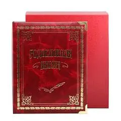 Родословная книга Классическая Вишневая в футляре пейсли, фото №1
