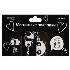 Закладка магнитная "Panda" 4шт 25*55мм, фото №1