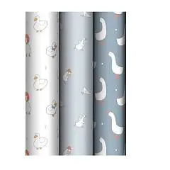 Бумага упаковочная "Goose set" 70*100см в рулоне, фото №1