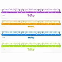 Линейка пластиковая Berlingo "Color" 15см, прозрачная, фото №1