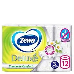 Туалетная бумага Zewa Deluxe Ромашка, 3 сл, 12 рул, фото №1