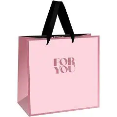 Сумка подарочная  "For you" фольга 20*20*10см, фото №1