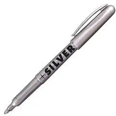 Маркер лаковый CENTROPEN круг., 1,8 мм, серебряный, фото №1