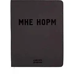 Дневник шк. "МНЕ НОРМ" черный кожзам, мягк обл, фото №1
