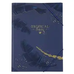 Папка на резинке А4 "Gold Tropic" искрящаяся фактура, фото №1