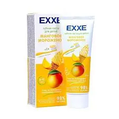 Зубная паста дет EXXE Манговое мороженое, с кальцием, 6+ 75 мл, фото №1