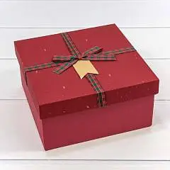 Коробка подарочная "Wishes" красная 19*19*9,5 см 3-3, фото №1