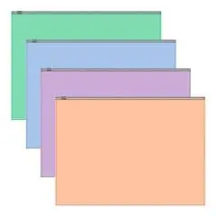 Zip-пакет пластиковый EK Matt Pastel Bloom, A4, ассорти, фото №1