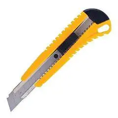 Нож канцелярский Brauberg "Standard" 18мм + 2 лезвия в комплекте, фото №1