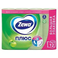 Туалетная бумага Zewa Плюс Яблоко, 2 сл, 12 рул, фото №1