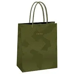 Сумка подарочная "Green pattern" 18*23*10см, фото №1