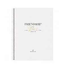 Тетрадь А4 80л кл "Friendship" тиснение фольгой, 80г/м2, фото №1
