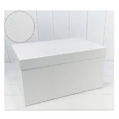 Коробка подарочная  Кожа крокодила белая 31*22*12,5 см 10-4, фото №1