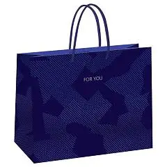 Сумка подарочная "Blue pattern" 32*26*12см, фото №1