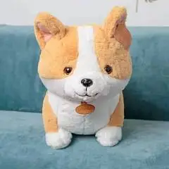 Игрушка мягкая Собака Корги рыжий 55см, фото №1